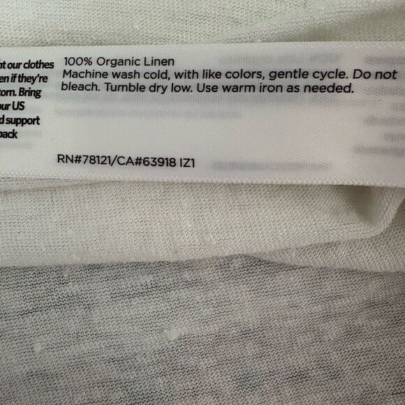 Eileen Fisher Long Sleeve White 100% Organic Linen Sweater Size X Large - Picture 4 of 4